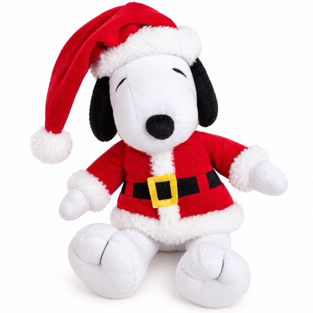 Hallmark Peanuts Snoopy Plush 11" Santa Stuffed Animal Christmas Toy
